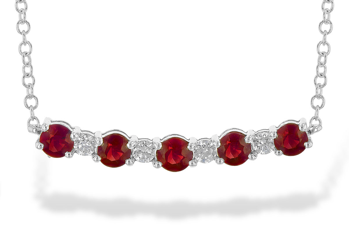 G199-36277: NECK .58 TW RUBY .70 TGW