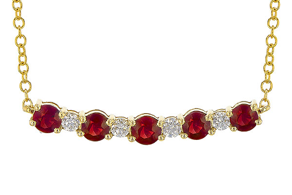 G199-36277: NECK .58 TW RUBY .70 TGW