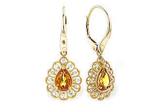 G282-94532: EARR .74 TW CITRINE .90 TGW