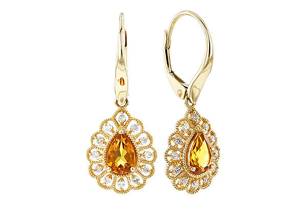 G282-94532: EARR .74 TW CITRINE .90 TGW