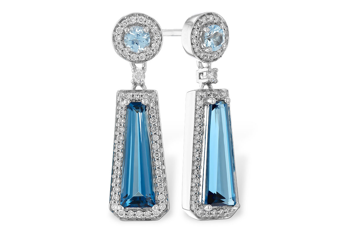 G282-95423: EARR 2.28 TW BLUE TOPAZ 2.54 TGW