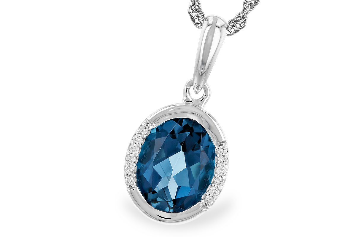 G282-95432: NECK 1.90 TW LONDON BLUE TOPAZ 1.93 TGW (9x7 LBT)