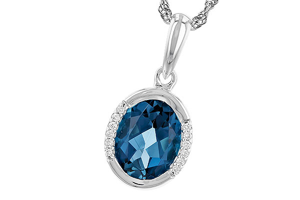 G282-95432: NECK 1.90 TW LONDON BLUE TOPAZ 1.93 TGW (9x7 LBT)