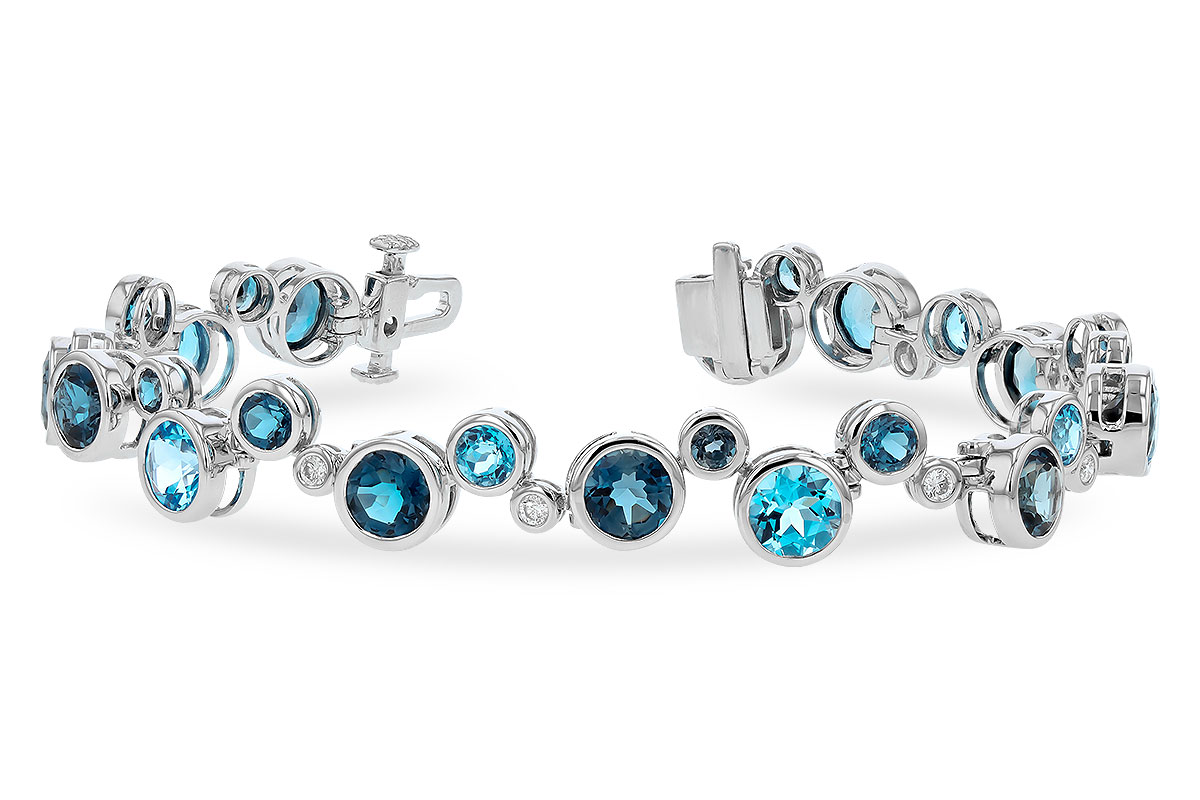 G282-96286: BRACELET 15.65 TW BLUE TOPAZ 15.95 TGW