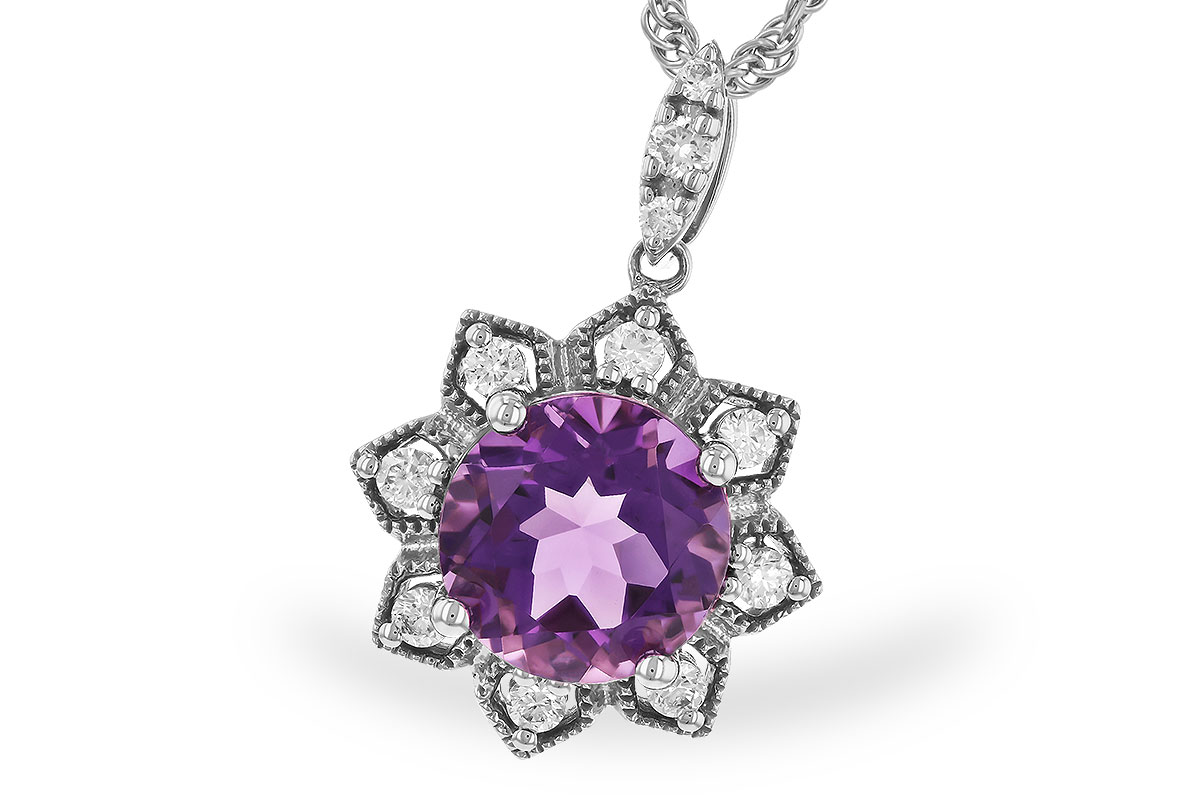 G282-96359: NECK 1.70 AMETHYST 1.87 TGW (8MM RD)