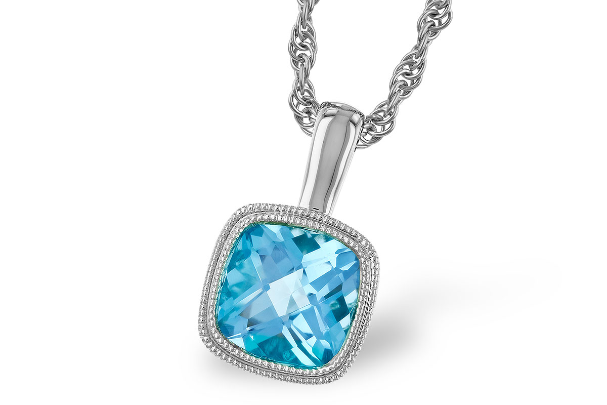 G282-97268: NECKLACE 1.10 CT BLUE TOPAZ