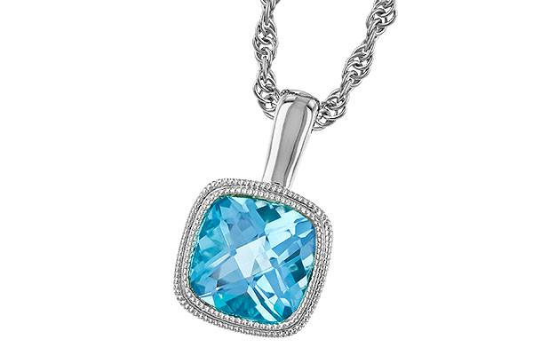 G282-97268: NECKLACE 1.10 CT BLUE TOPAZ