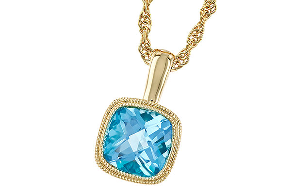 G282-97268: NECKLACE 1.10 CT BLUE TOPAZ