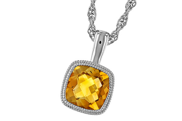 G282-98095: NECKLACE .75 CT CITRINE