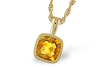 G282-98095: NECKLACE .75 CT CITRINE