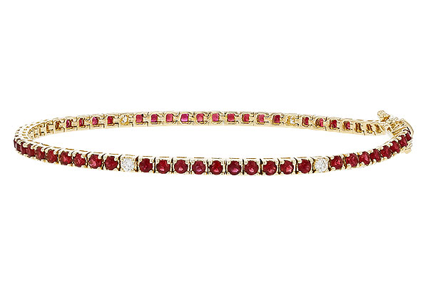 G283-83632: BRACELET 3.04 RUBY 3.29 TGW (7")