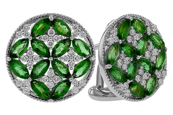 G283-85377: EARRINGS 1.66 TW EMERALD 1.96 TGW