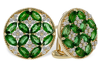 G283-85377: EARRINGS 1.66 TW EMERALD 1.96 TGW