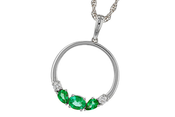 G283-86350: NECKLACE .52 EMERALD .62 TGW