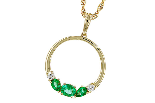 G283-86350: NECKLACE .52 EMERALD .62 TGW
