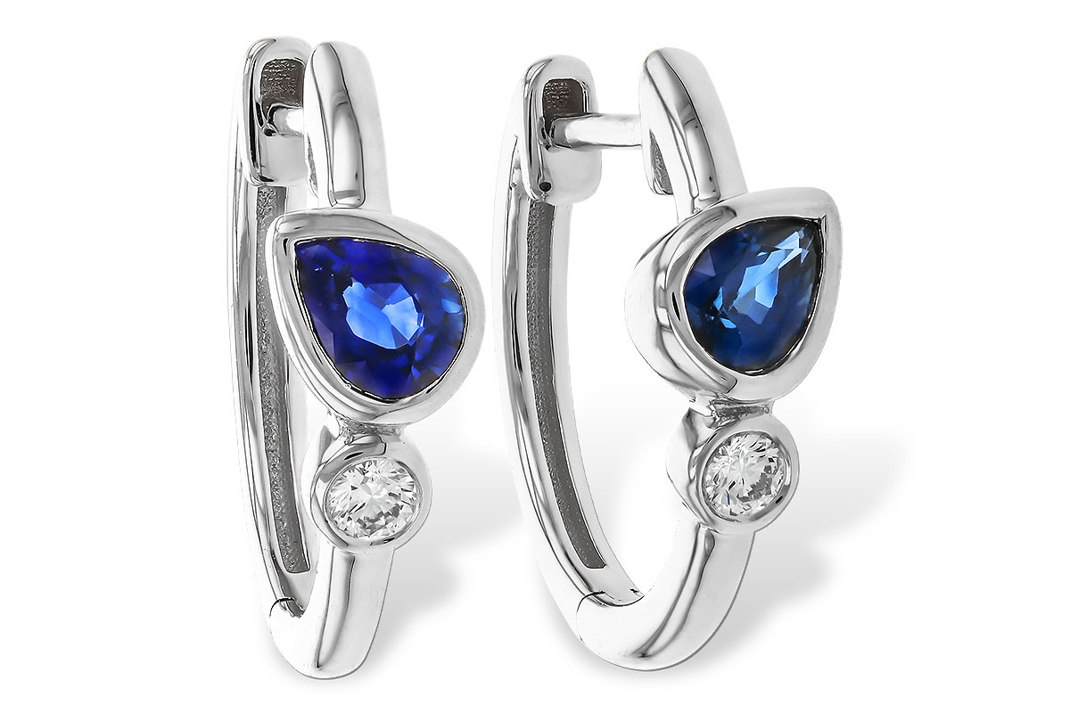 G283-87268: EARRINGS .51 SAPPHIRE .57 TGW
