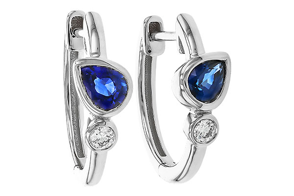 G283-87268: EARRINGS .51 SAPPHIRE .57 TGW