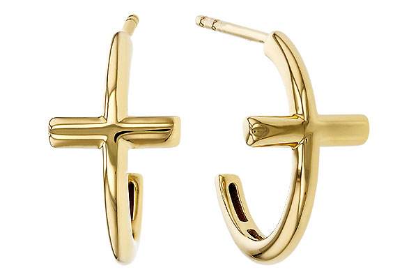 G283-89923: GOLD EARRINGS (14MM)