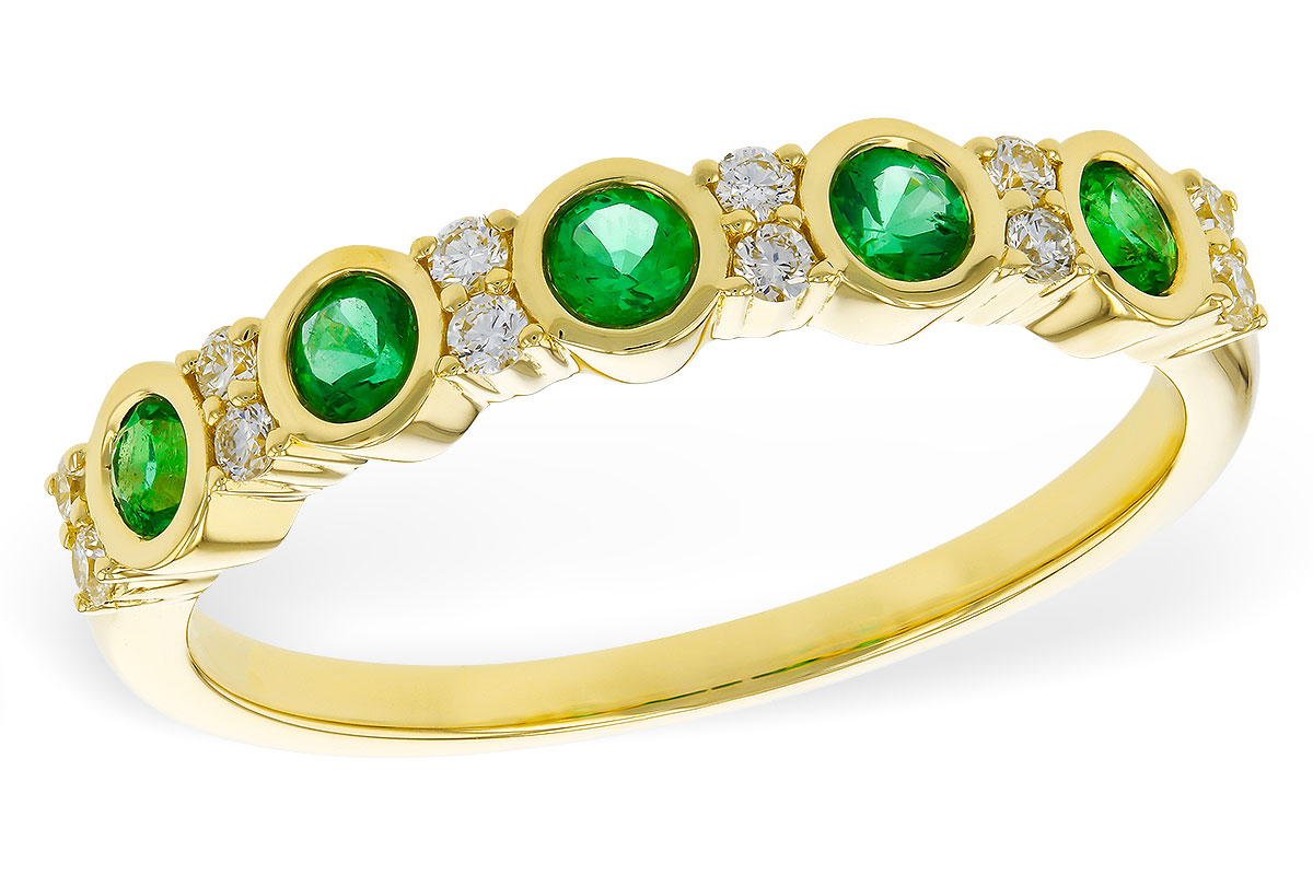 G283-90877: LDS WED RG .28 TW EMER .40 TGW