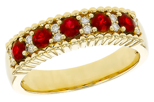 G283-90886: LDS WED RG .60 TW RUBY .72 TGW