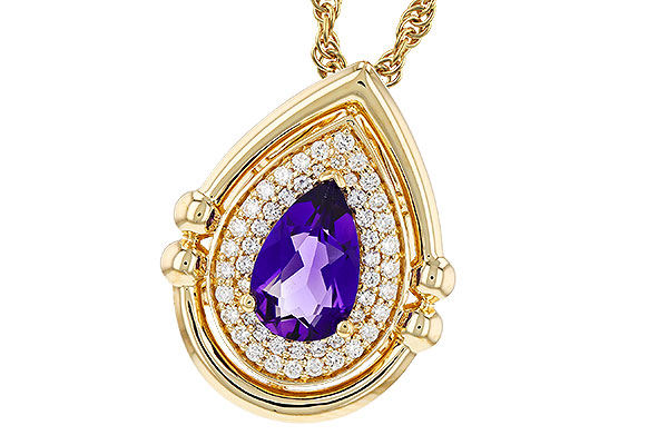 G284-73595: NECKLACE .70 AMETHYST .86 TGW (8x5MM AMY)
