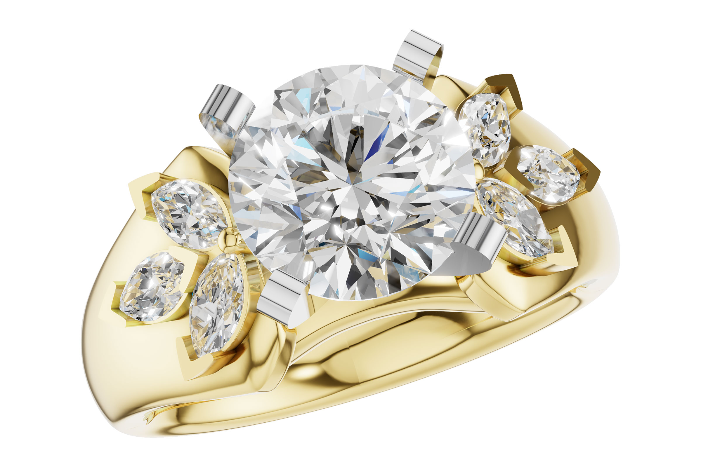 G284-74477: LDS SEMI DIA RG .38 TW MARQUISE DIAS