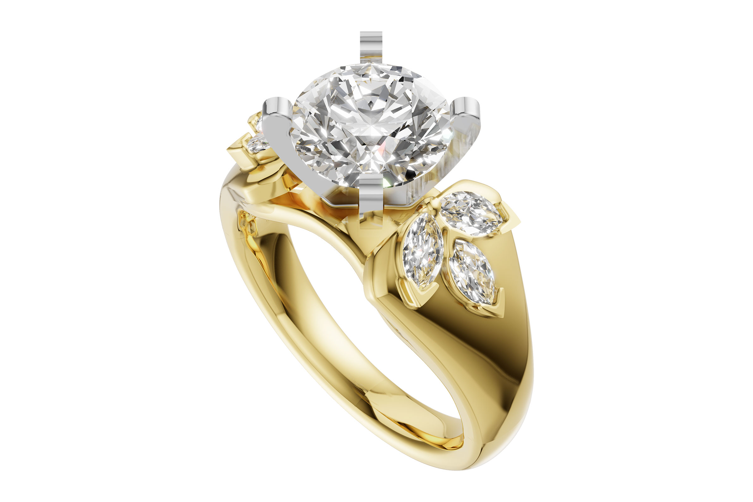 G284-74477: LDS SEMI DIA RG .38 TW MARQUISE DIAS