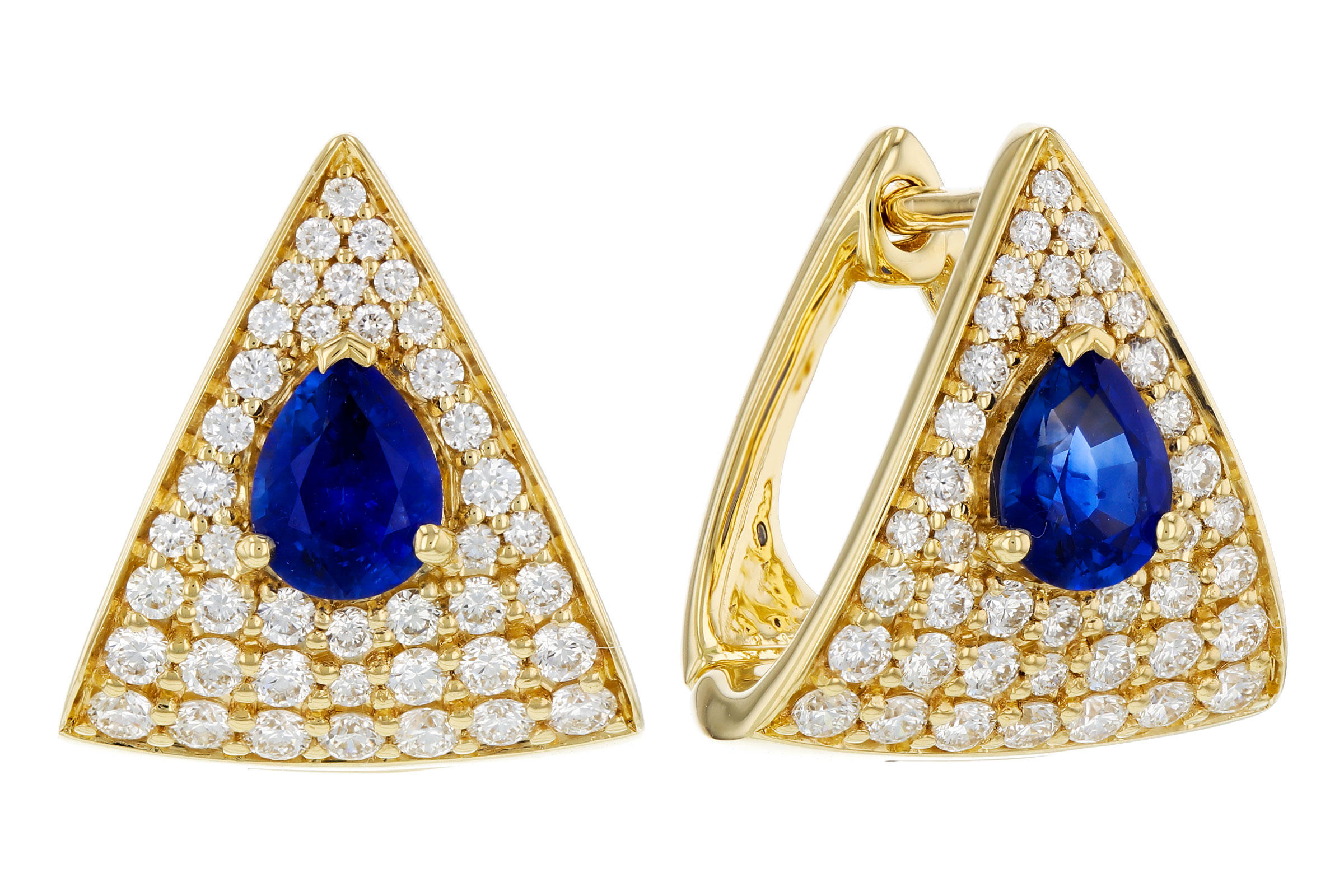 G284-75432: EARRINGS .65 TW SAPPHIRE 1.20 TGW (5x4MM SA)