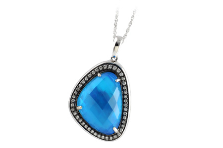 H196-57250: NECK 11.99 BLUE TOPAZ 12.19 TGW