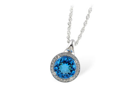 H196-58177: NECK 3.87 BLUE TOPAZ 4.01 TGW