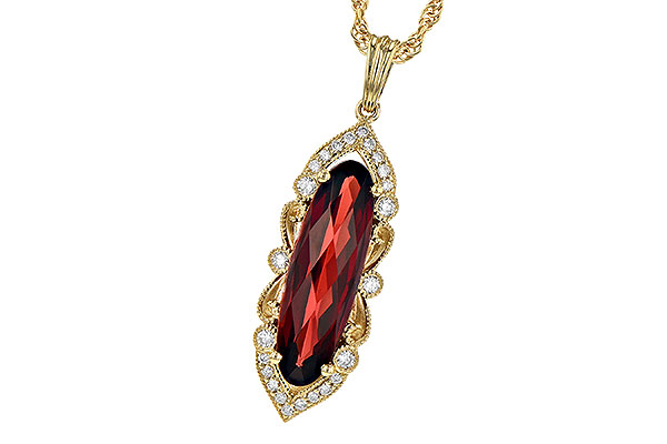 H199-33613: NECK 2.58 GARNET 2.70 TGW