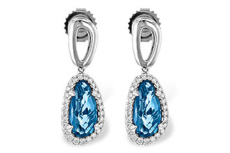 H199-35377: EARR 4.05 LONDON BLUE TOPAZ 4.36 TGW