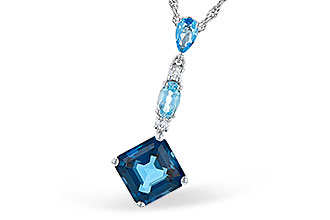 H282-03586: NECK 2.95 TW BLUE TOPAZ 3.00 TGW