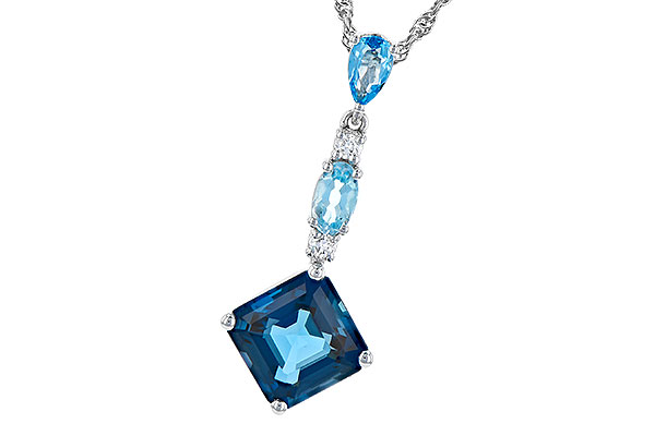 H282-03586: NECK 2.95 TW BLUE TOPAZ 3.00 TGW