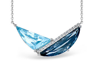 H282-03604: NECK 4.66 BLUE TOPAZ 4.75 TGW (18")