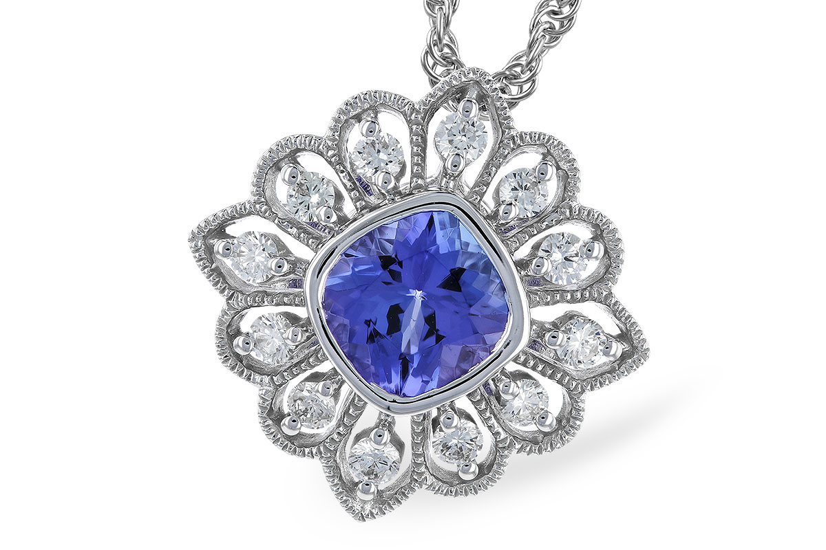 H282-94541: NECK .98 TANZANITE 1.24 TGW (6MM TANZ)