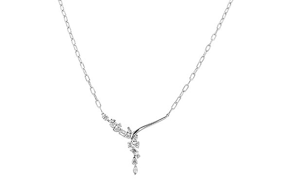 H282-98132: NECKLACE 1.22 TW FANCY CUT DIAMONDS (18")