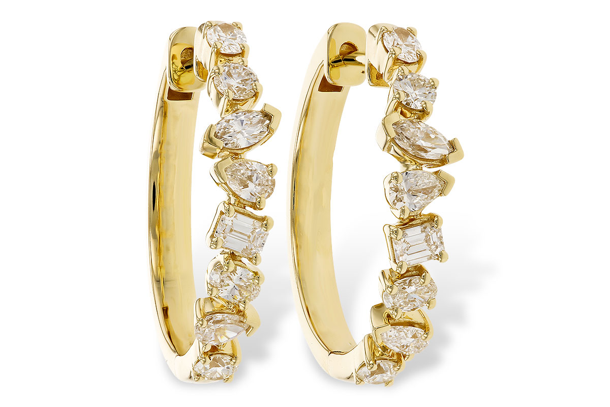 H282-99913: EARRINGS 1.15 TW FANCY CUT DIAS