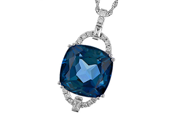 H283-83604: NECK 9.00 LONDON BLUE TOPAZ 9.20 TGW (12MM LBT)