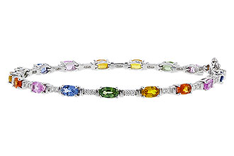H283-84532: BRACELET 4.76 MULTI-COLOR SAPPH 5.08 TGW (7")