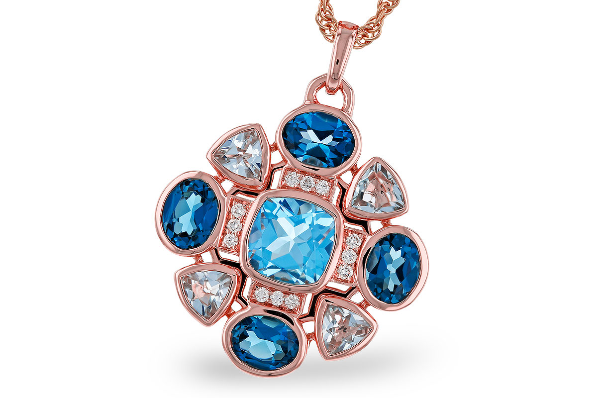 H283-85368: NECKLACE 3.19 TW BLUE TOPAZ 3.25 TGW