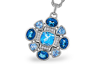 H283-85368: NECKLACE 3.19 TW BLUE TOPAZ 3.25 TGW