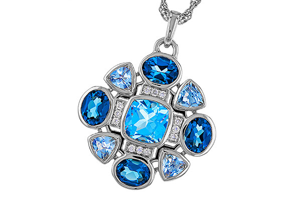 H283-85368: NECKLACE 3.19 TW BLUE TOPAZ 3.25 TGW
