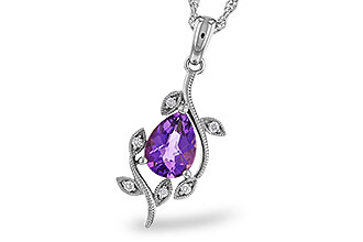 H283-85413: NECKLACE .88 AMETHYST .93 TGW (8x6MM AMY)