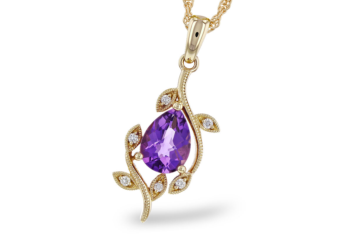 H283-85413: NECKLACE .88 AMETHYST .93 TGW (8x6MM AMY)