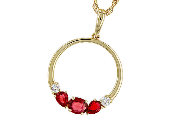 H283-86341: NECKLACE .79 RUBY .89 TGW