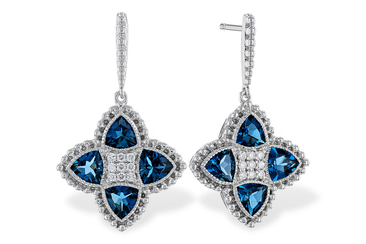 H283-87195: EARRINGS 1.73 LONDON BLUE TOPAZ 1.82 TGW