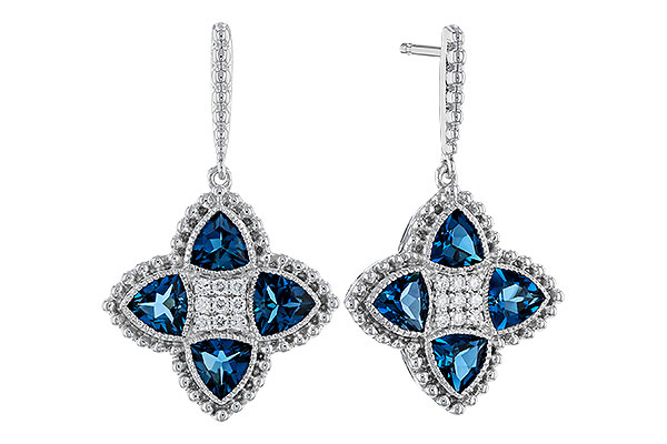 H283-87195: EARRINGS 1.73 LONDON BLUE TOPAZ 1.82 TGW