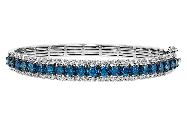 H283-87241: BANGLE 4.05 BLUE DIAS 5.50 TW