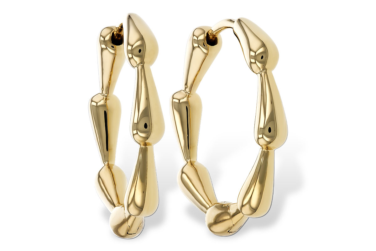 H283-88141: GOLD EARRINGS (21MM)